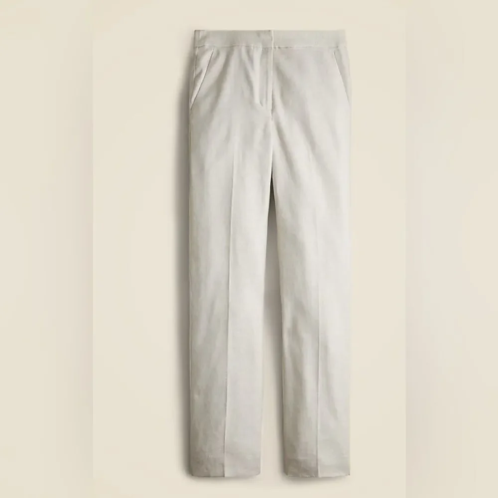 J.Crew Kate straight-leg pant in stretch linen blend NWT Size 12